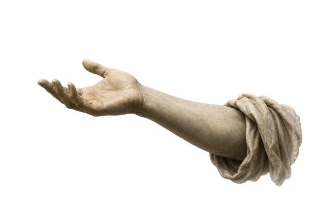 Marble hand offering coins